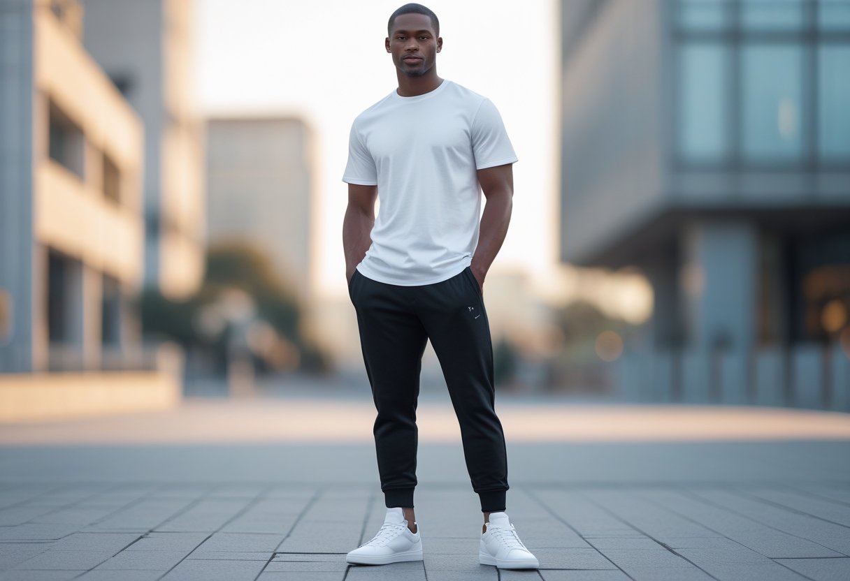 Person standing outdoors in casual clothing with an urban background.