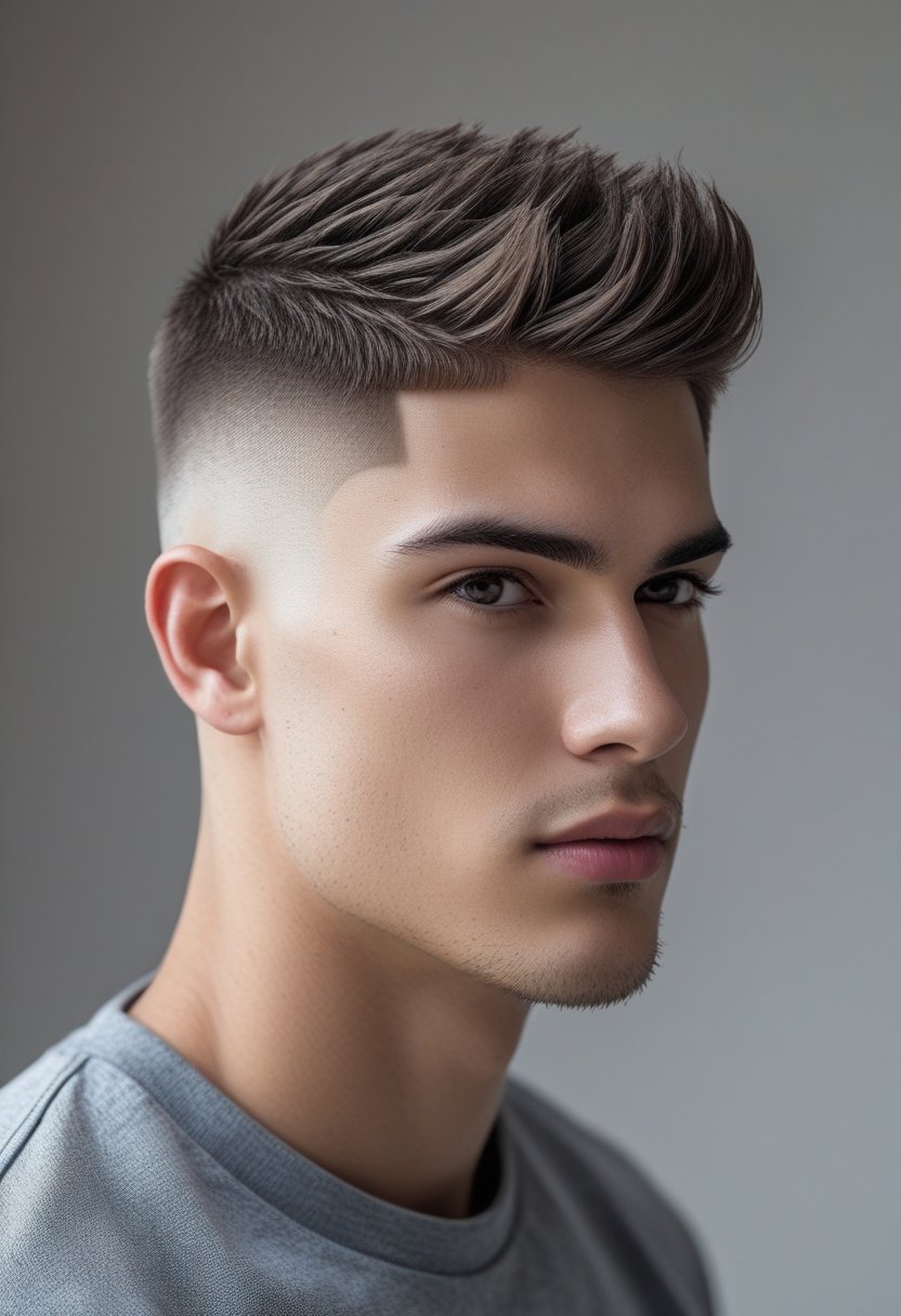 A young man with a short haircut looking confidently at the camera against a neutral background.