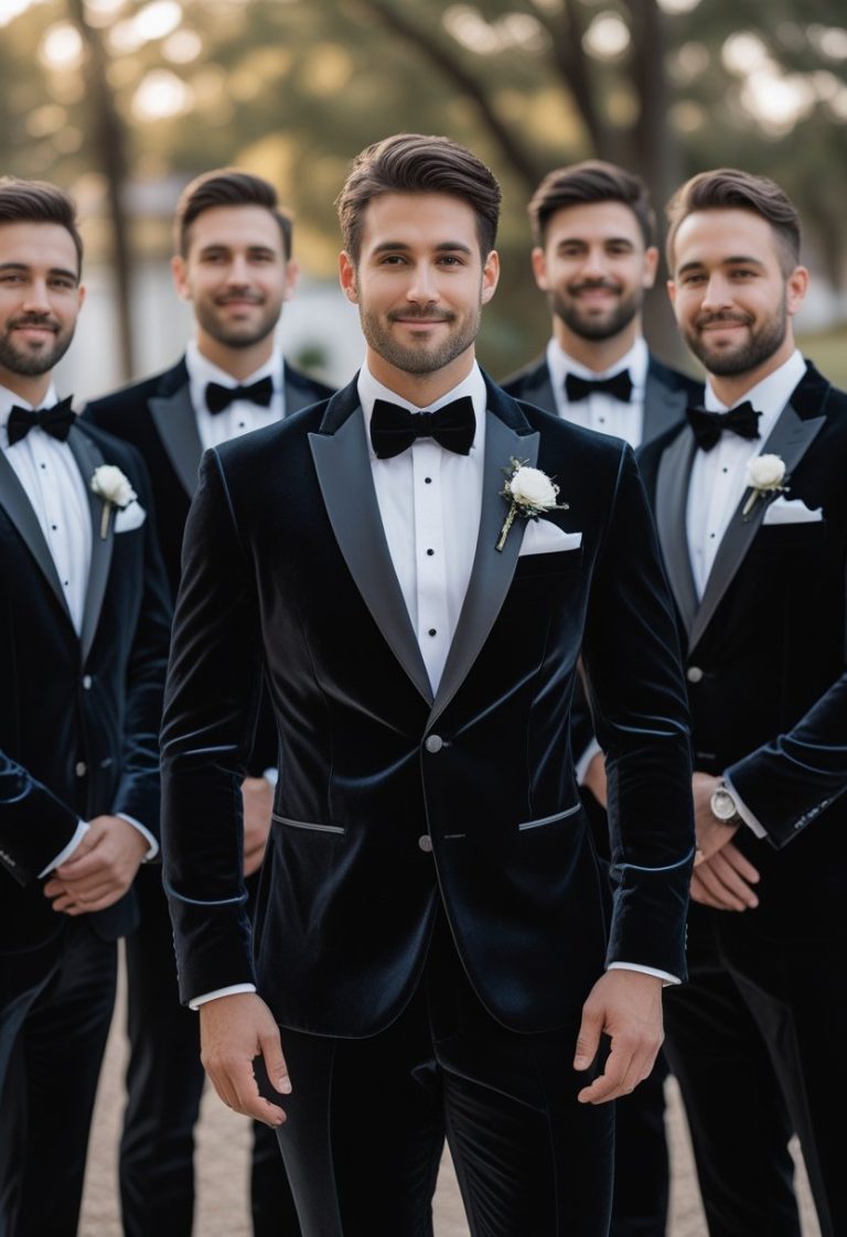 Stylish Groom & Groomsmen