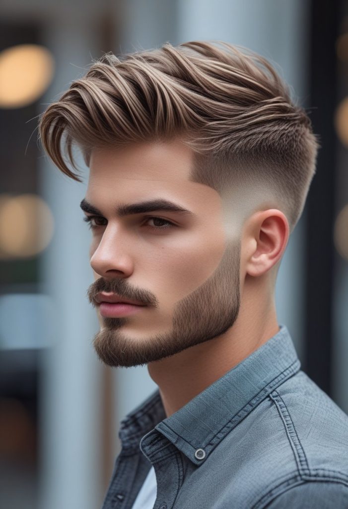 Trendy Men’s Haircut with Casual Charm